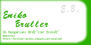 eniko bruller business card